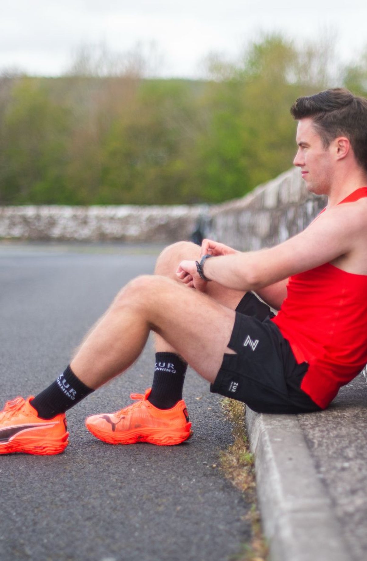 Black Running Sock